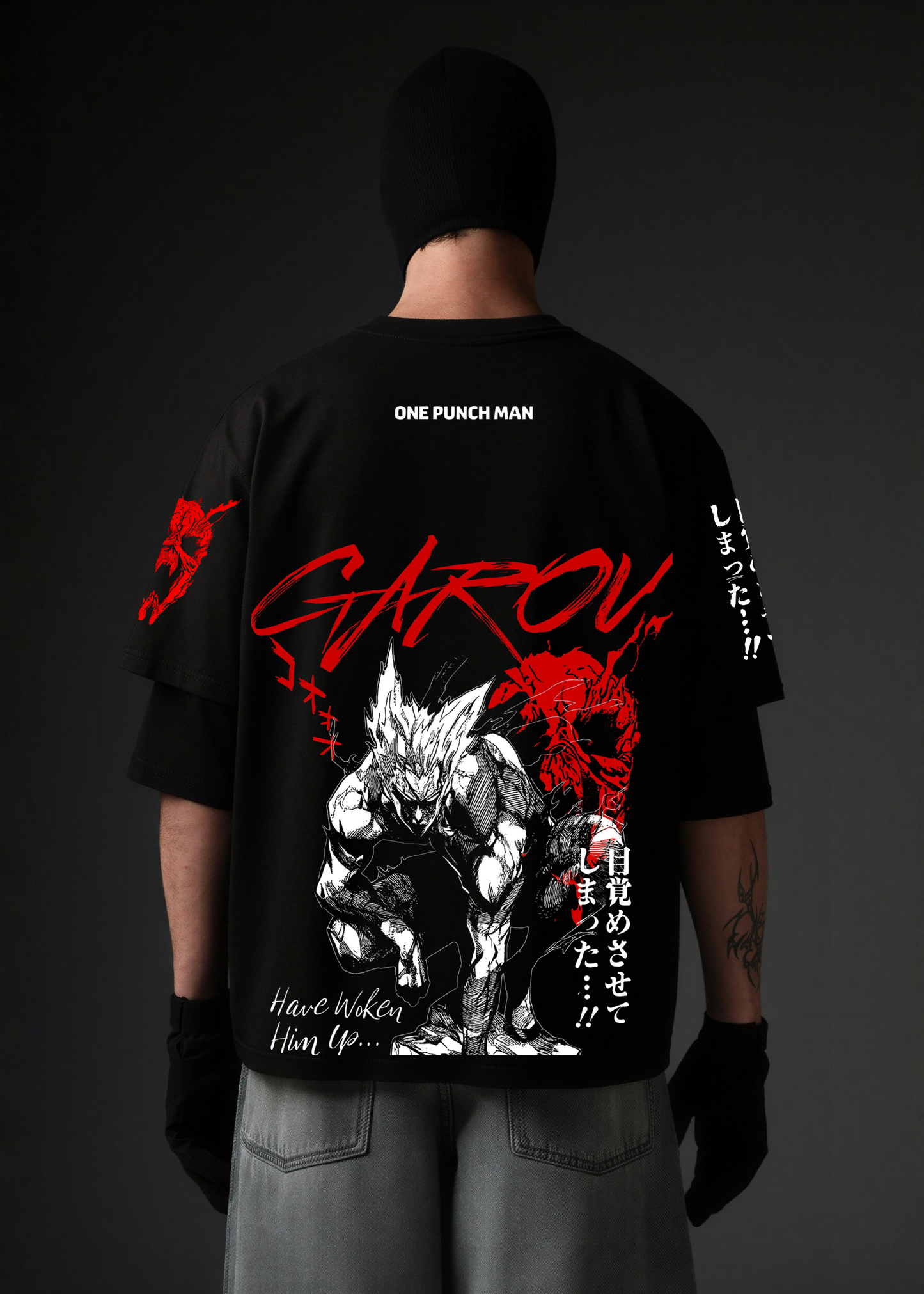 GAROU DOUBLE SLEEVEED OVERSIZED T-SHIRT