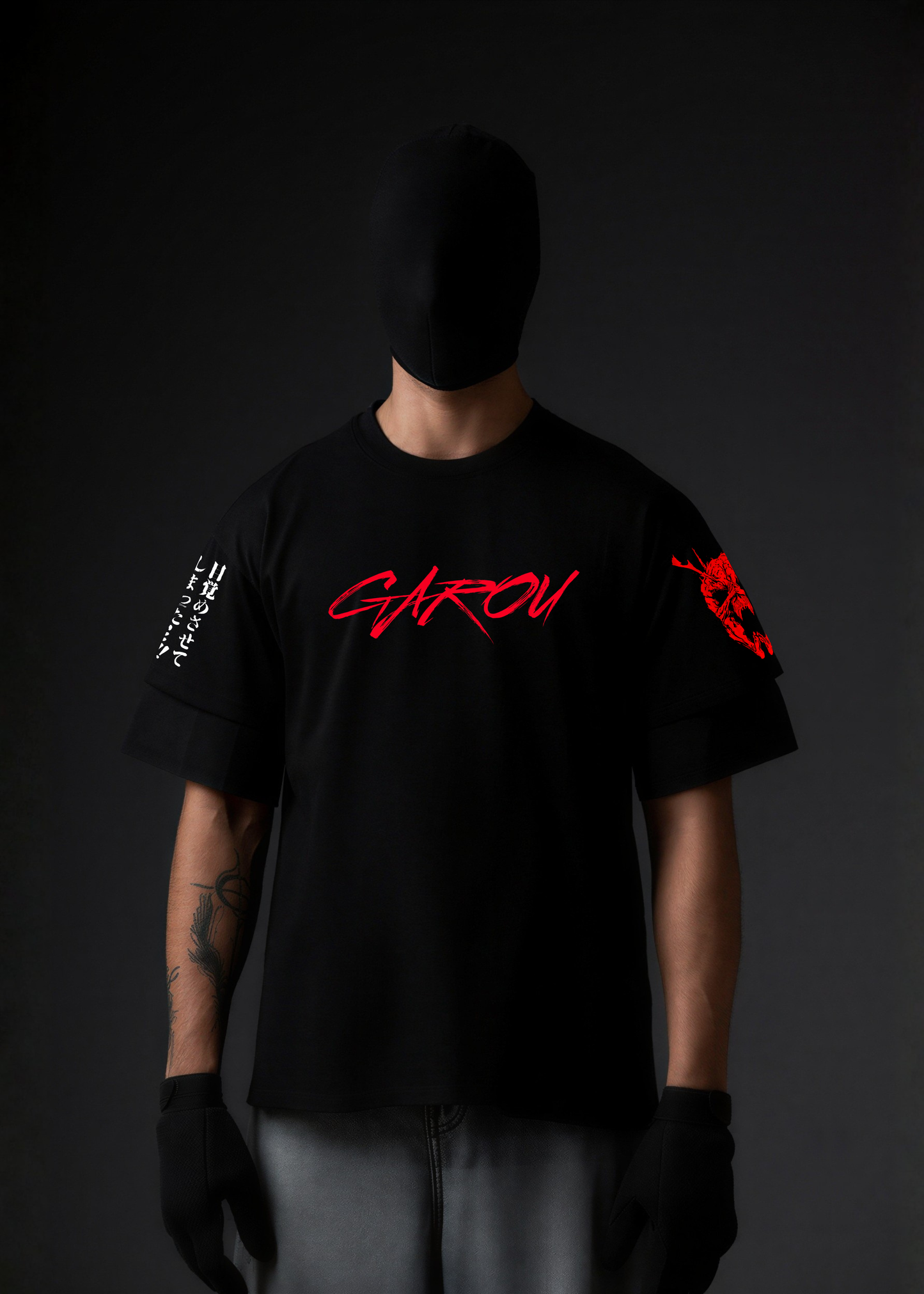 GAROU DOUBLE SLEEVEED OVERSIZED T-SHIRT