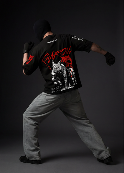 GAROU DOUBLE SLEEVEED OVERSIZED T-SHIRT